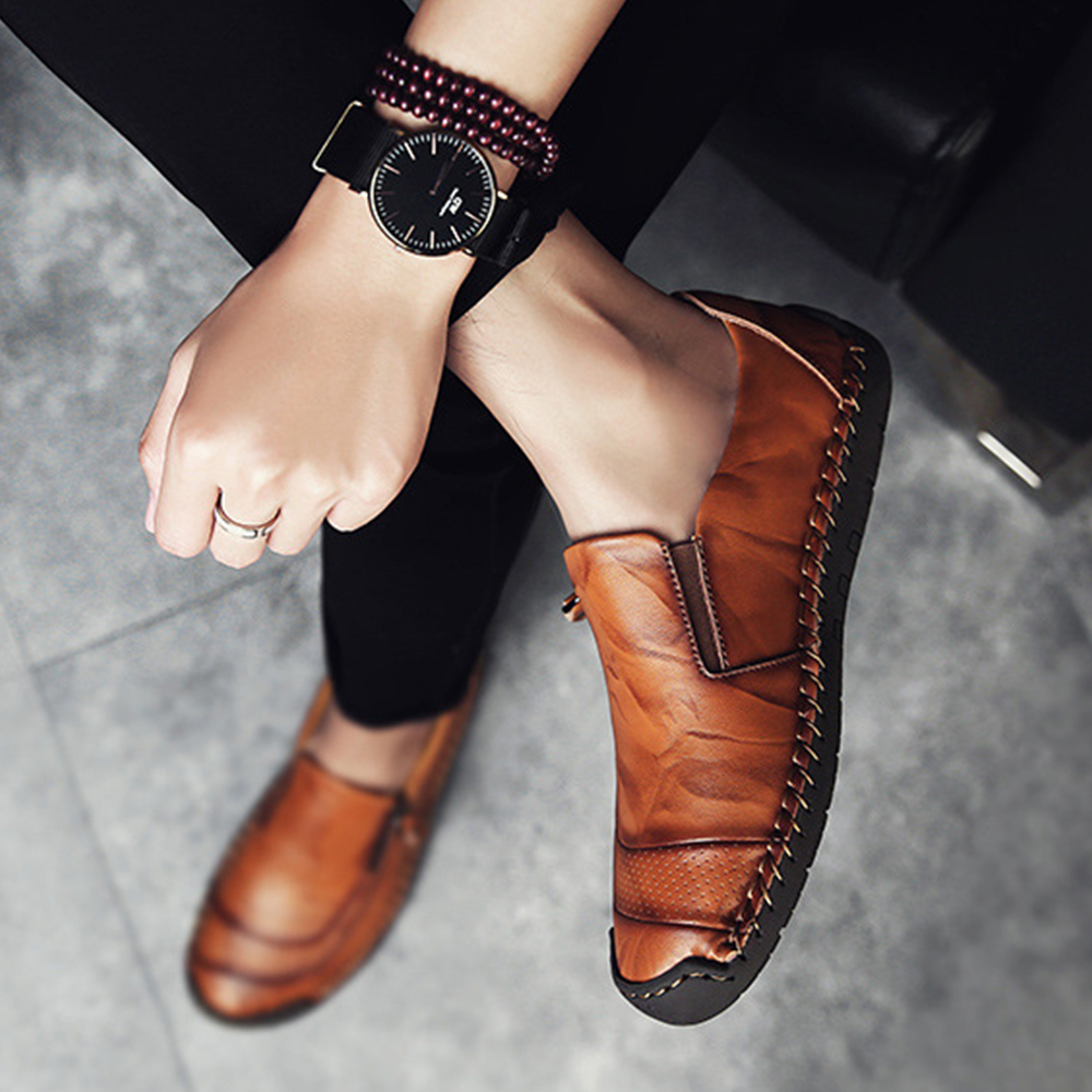 AHLSENTOP Herren-Freizeitschuhe für Frühling und Sommer mit seitlichem Reißverschluss