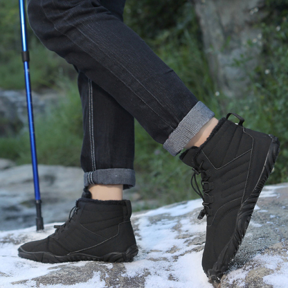 Ahlsentop Neue Outdoor-Fünf-Finger-Schneestiefel, rutschfeste Fleece-Baumwollschuhe