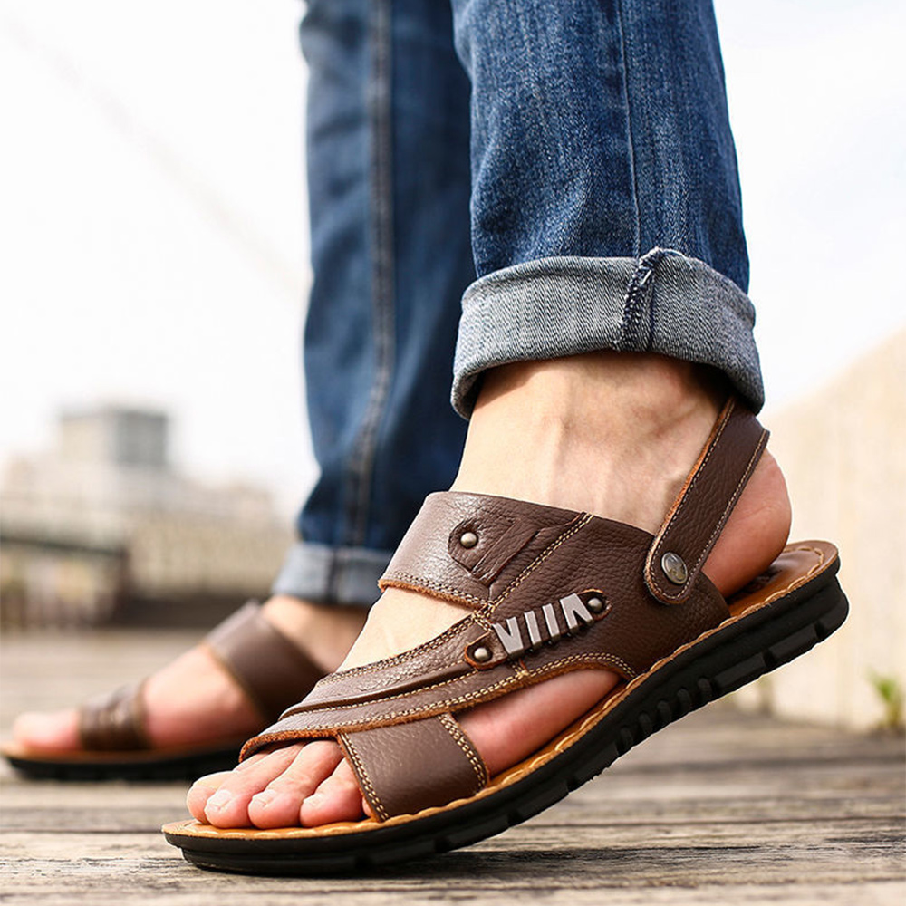 Ahlsentop Sommer neue Mode Herren Oxford Bottom Casual Sandalen