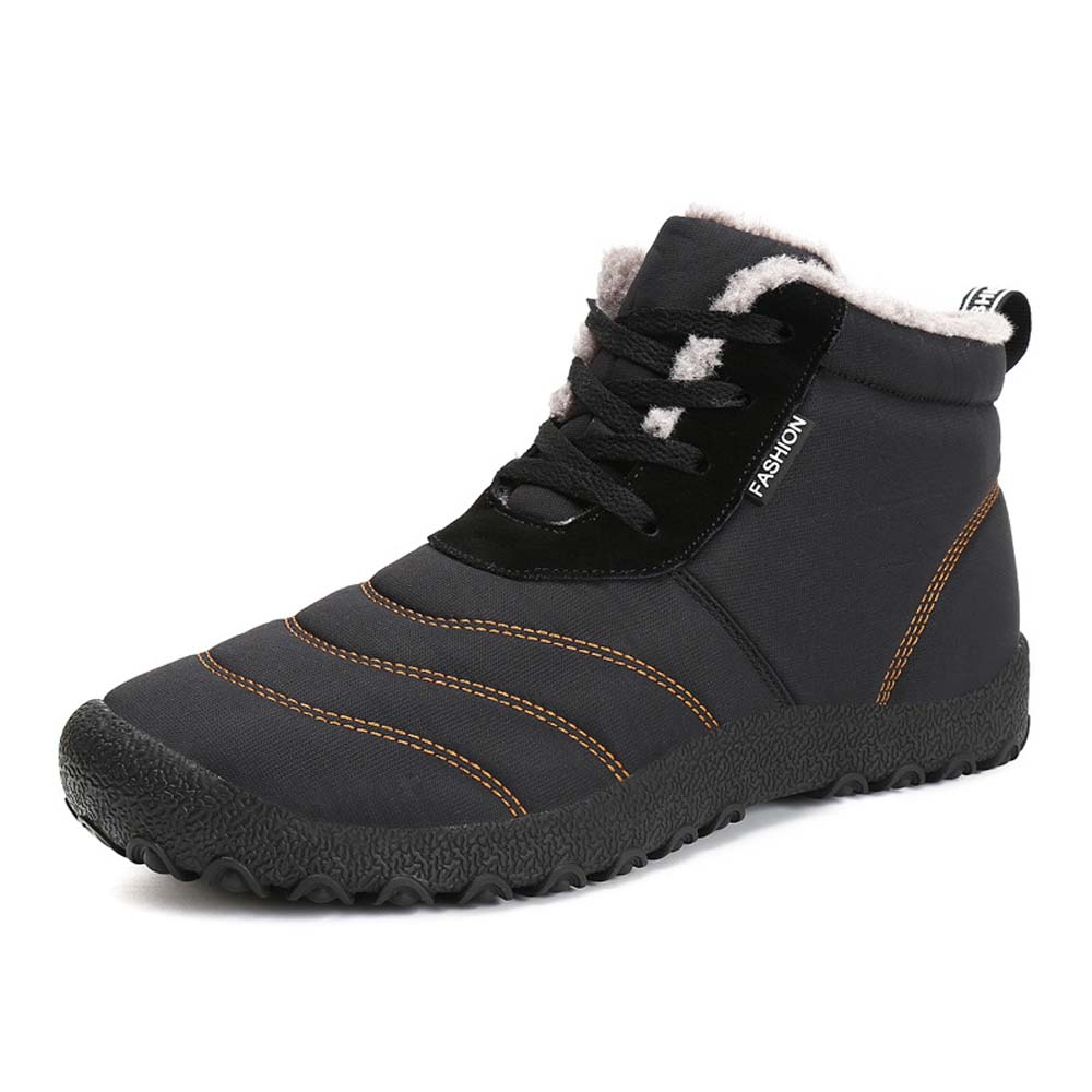 Ahlswetop Schnür-High-Top-wasserdichte Outdoor-Sport-Schneestiefel für Herren und Damen