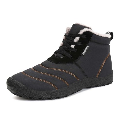 Ahlswetop Schnür-High-Top-wasserdichte Outdoor-Sport-Schneestiefel für Herren und Damen