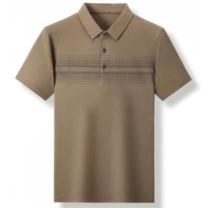 Ahlsentop™ Herren-Kurzarm-T-Shirt aus Eisseide, Herren-Revers-Poloshirt