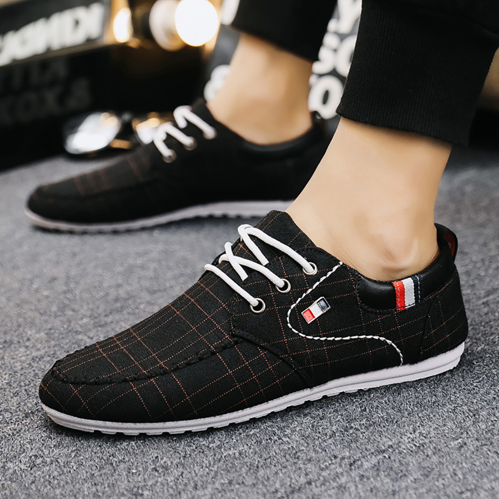 AHLSENTOP™ Herbst neue Herren lässige atmungsaktive flache Segeltuchschuhe