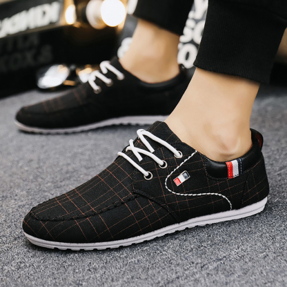 AHLSENTOP™ Herbst neue Herren lässige atmungsaktive flache Segeltuchschuhe
