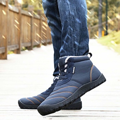 Ahlswetop Schnür-High-Top-wasserdichte Outdoor-Sport-Schneestiefel für Herren und Damen
