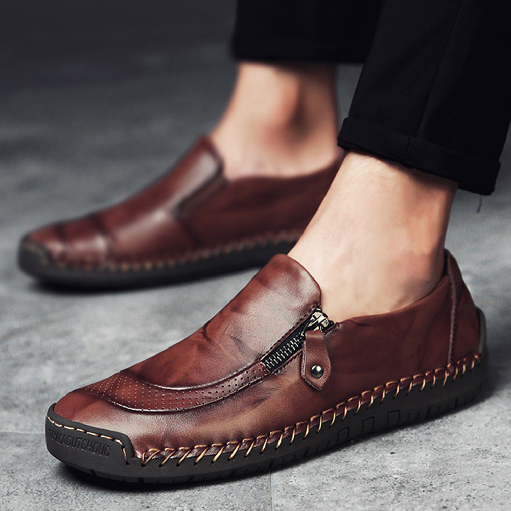 AHLSENTOP Herren-Freizeitschuhe für Frühling und Sommer mit seitlichem Reißverschluss
