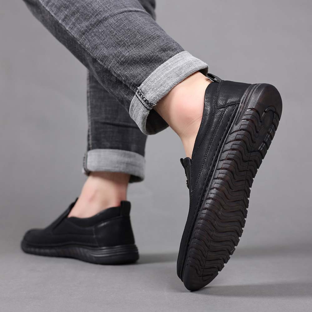AHLSENTOP Neue Herren-Slip-on-Freizeitschuhe aus Leder