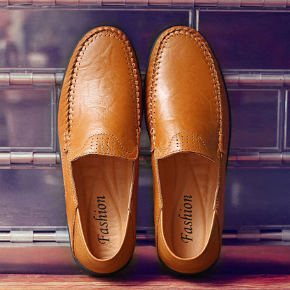 Ahlsentop Lässiger Modetrend, handgenähte Leder-Herrenschuhe