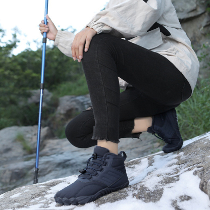 Ahlsentop Neue Outdoor-Fünf-Finger-Schneestiefel, rutschfeste Fleece-Baumwollschuhe