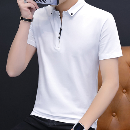 Ahlsentop™ Slim-Fit-Poloshirt für Herren mit Reverskragen und Reißverschluss