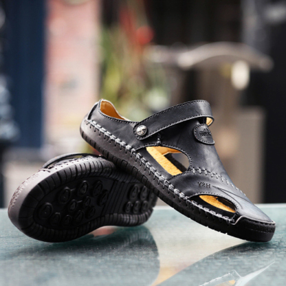 Ahlsentop Neue atmungsaktive Mehrzweck-Ledersandalen für Herren