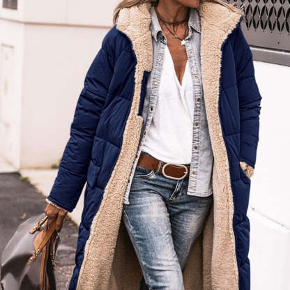 Eleganter einfarbiger Baumwoll-Cardigan-Mantel