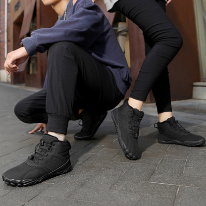 Ahlsentop Neue Outdoor-Fünf-Finger-Schneestiefel, rutschfeste Fleece-Baumwollschuhe
