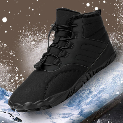 Ahlsentop Neue Outdoor-Fünf-Finger-Schneestiefel, rutschfeste Fleece-Baumwollschuhe