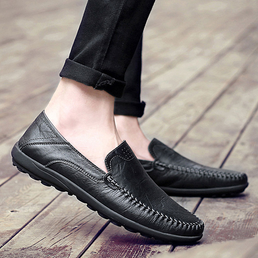 Ahlsentop Lässiger Modetrend, handgenähte Leder-Herrenschuhe