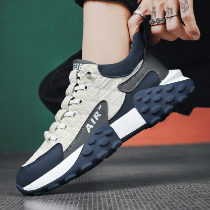 AHLSENTOP Farbblock-Sneaker für Herren mit dicker Sohle