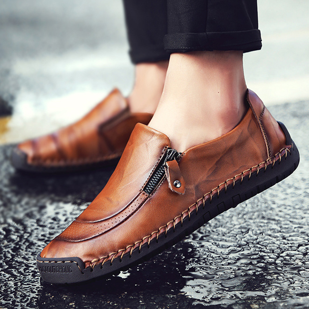 AHLSENTOP Herren-Freizeitschuhe für Frühling und Sommer mit seitlichem Reißverschluss