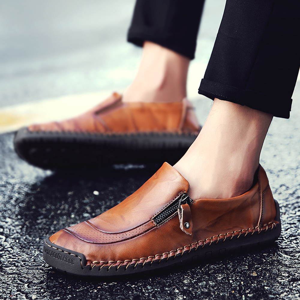 AHLSENTOP Herren-Freizeitschuhe für Frühling und Sommer mit seitlichem Reißverschluss