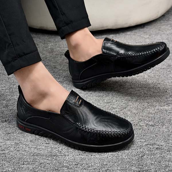 Ahlsentop Bequeme, atmungsaktive Freizeit-Lederschuhe für Herren