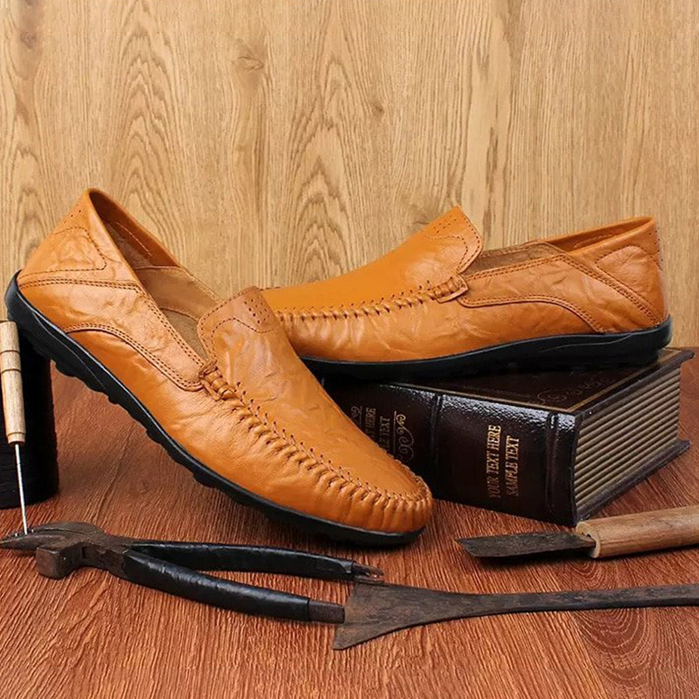 Ahlsentop Lässiger Modetrend, handgenähte Leder-Herrenschuhe