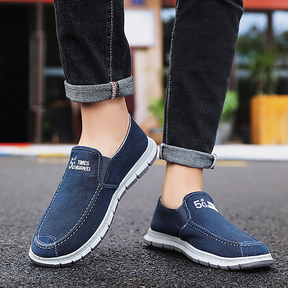 Ahlsentop 2024 Neue lässige, atmungsaktive Slip-On-Leinwandschuhe für Herren
