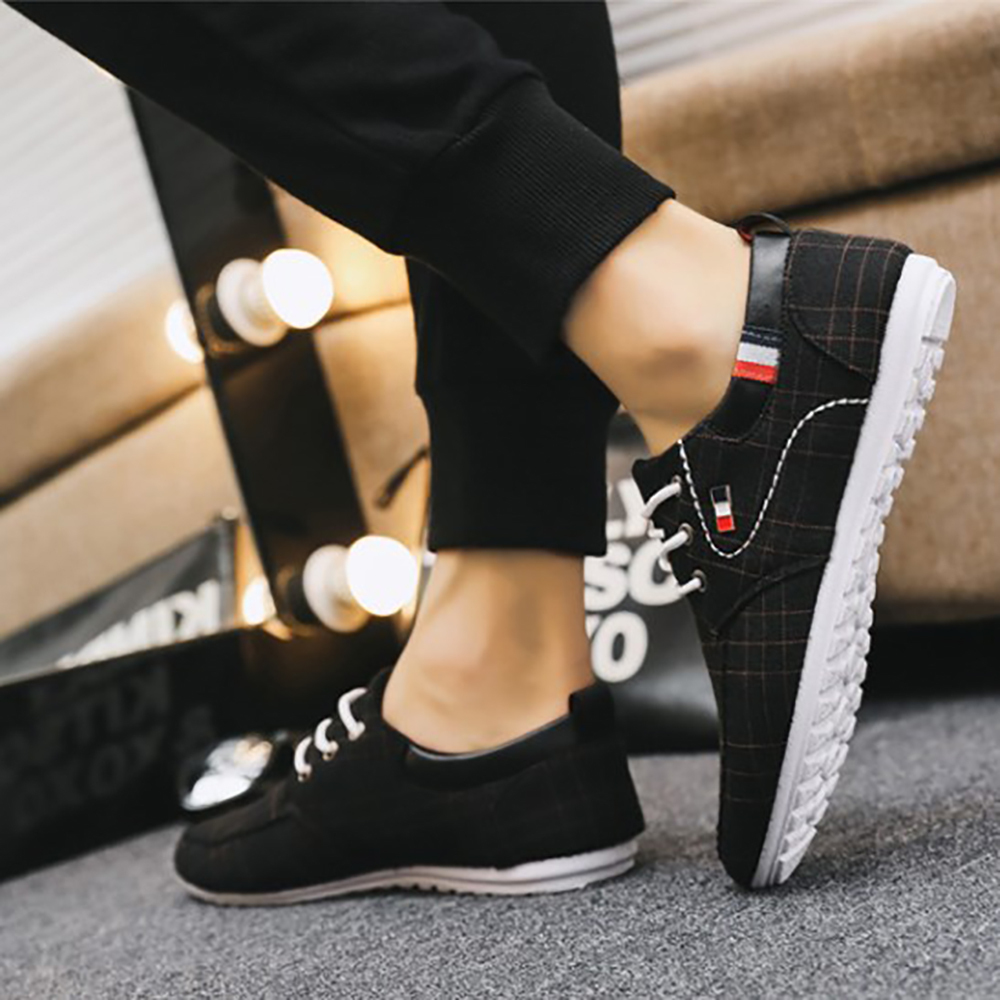 AHLSENTOP™ Herbst neue Herren lässige atmungsaktive flache Segeltuchschuhe
