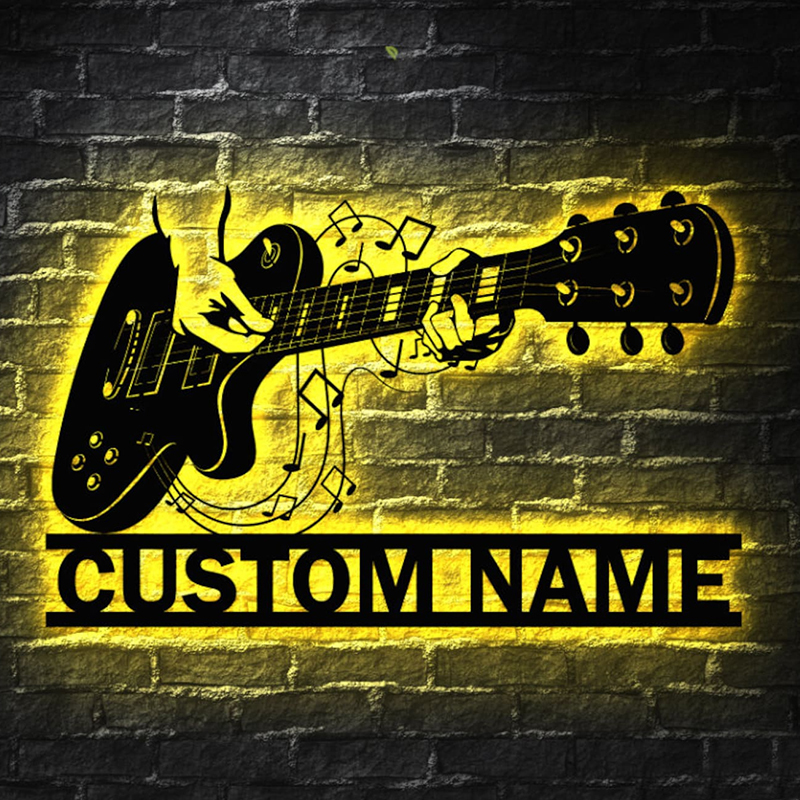 Custom Guitar Name Metal Sign