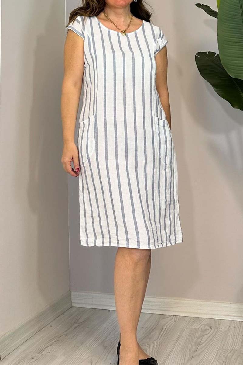 Women's casual striped dress