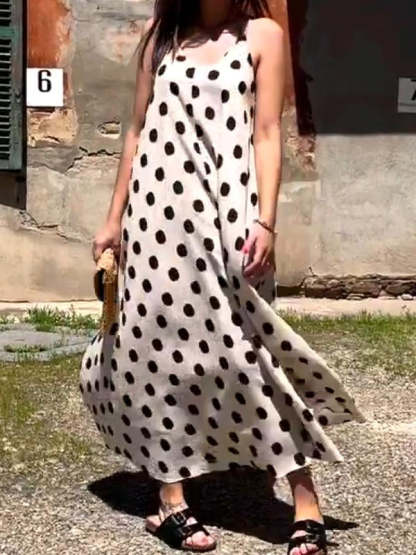 Polka Dot Suspender Dress