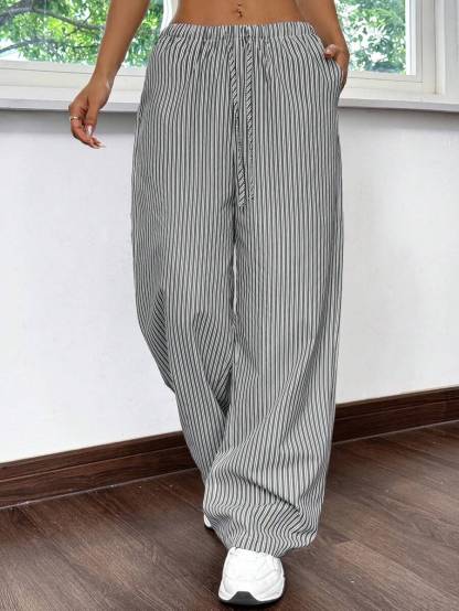 Women's Striped Loose Trousers
