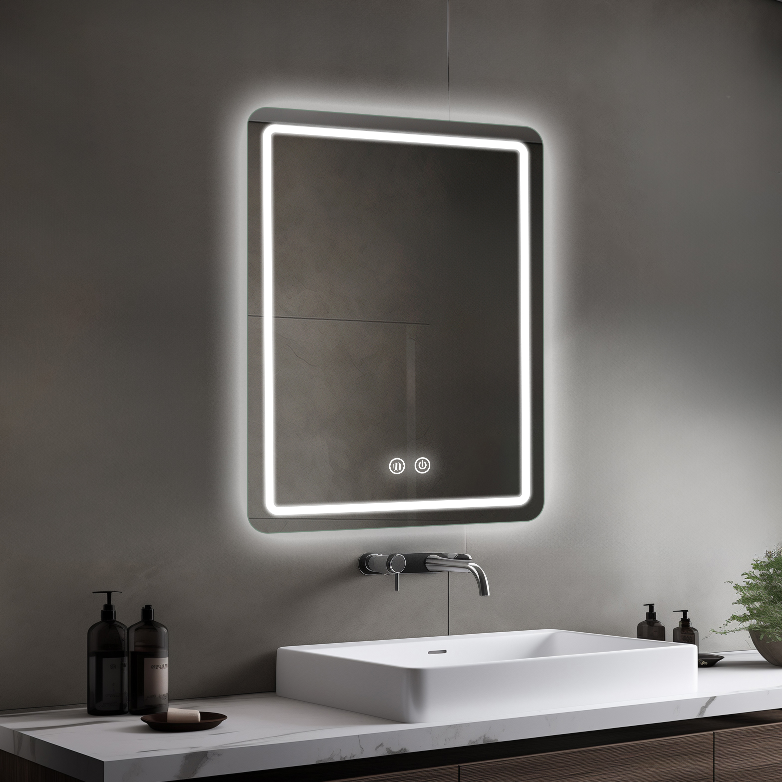 LED Bathroom Mirror 16 x 24 Inch