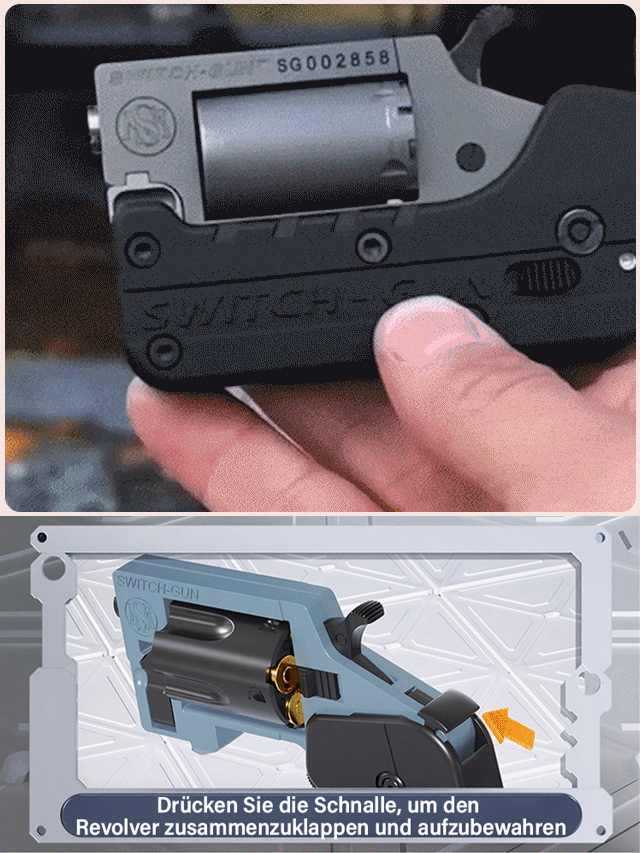 Klappbarer Revolverwerfer