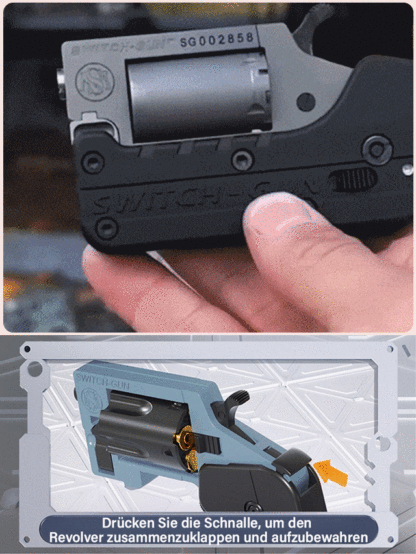 Klappbarer Revolverwerfer