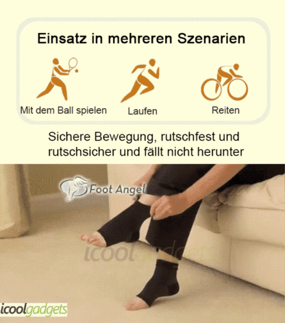 Knöchelhohe Korrektursocken für Krampfadern mit Kupferfaser