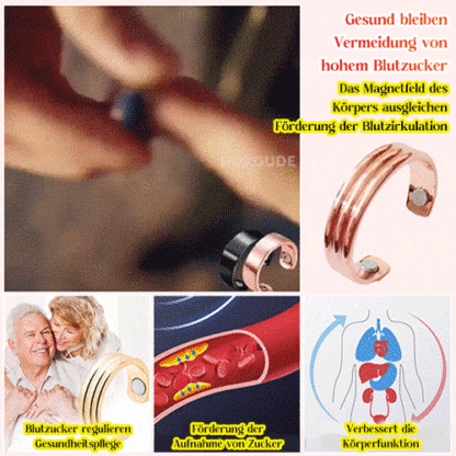 Ring Magnetische Gesundheit Ring Rose Gold Magnetische Öffnung Ring Gold Silber