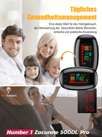 TFT-Clip-Hausgebrauch-Sauerstoffsättigungsmonitor-Juwelenoximeter