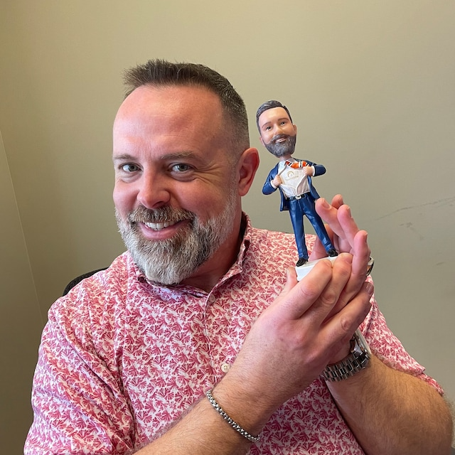 Fully Customizable Bobbleheads Tearing Shirts Off Superhero Gifts For Boss