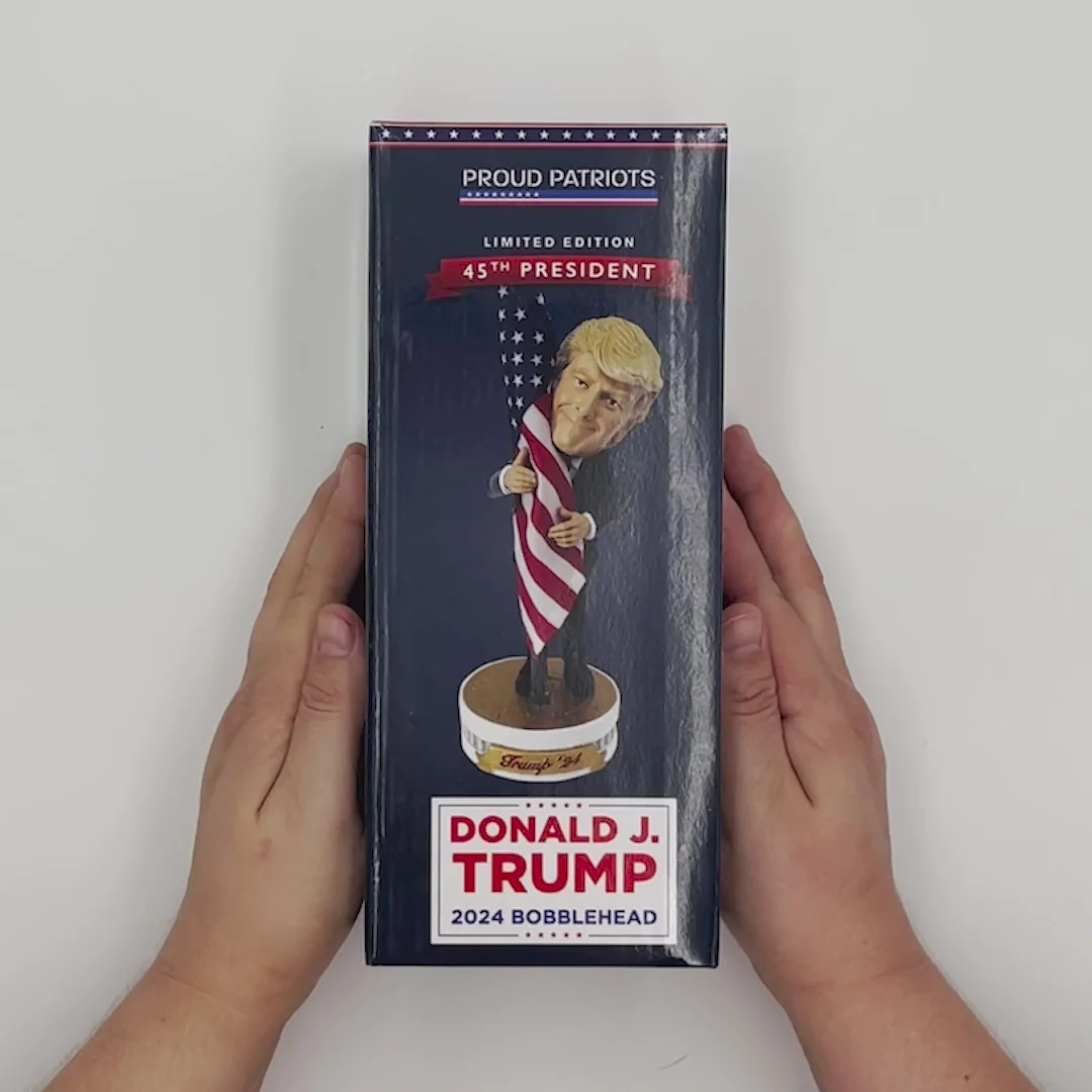 Donald Trump 2024 Bobblehead (Trump Hugging the American Flag)