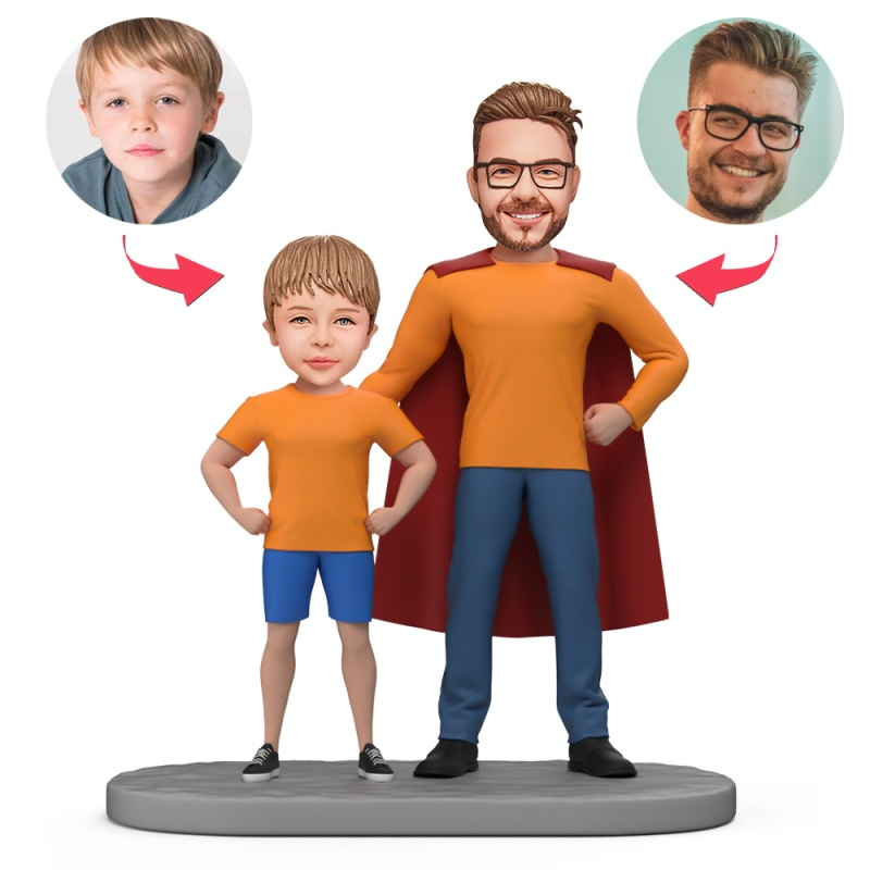 Dad & Child Bobbleheads For Dad, Custom Bobbleheads Father | thepodmall