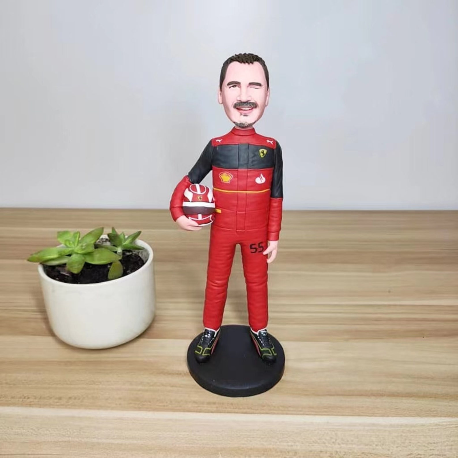 Fully Customizable Racing F1 Bobblehead For Father, Custom Bobbleheads Man | thepodmall