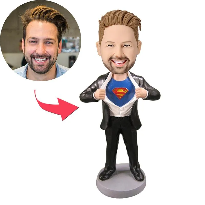 Best Comic Strip Superman Custom Bobblehead With Engraved Text