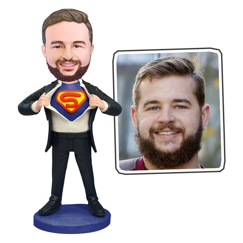 Best Comic Strip Superman Custom Bobblehead With Engraved Text