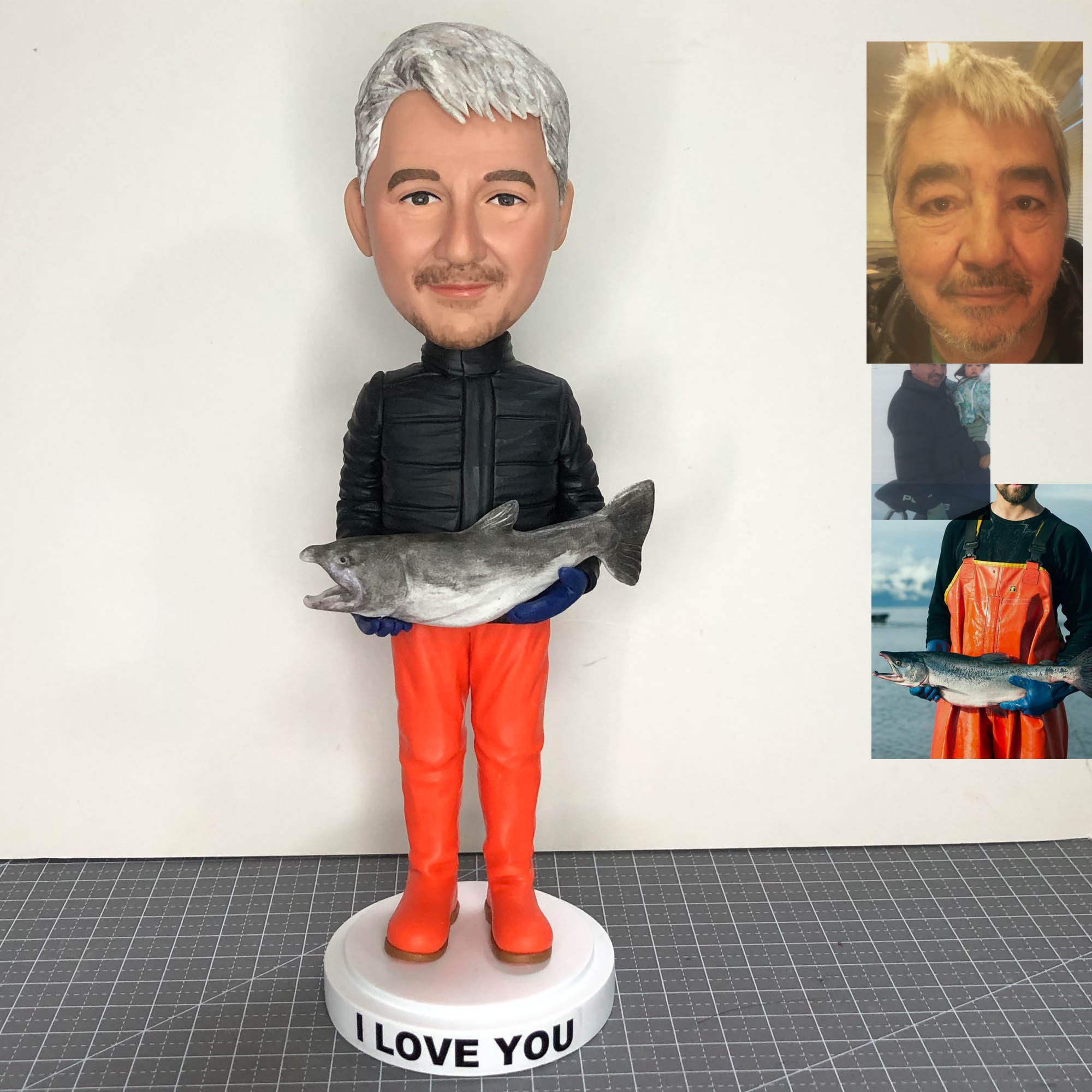 Fully Customizable Fisherman Bobbleheads, Custom Bobbleheads Male | thepodmall