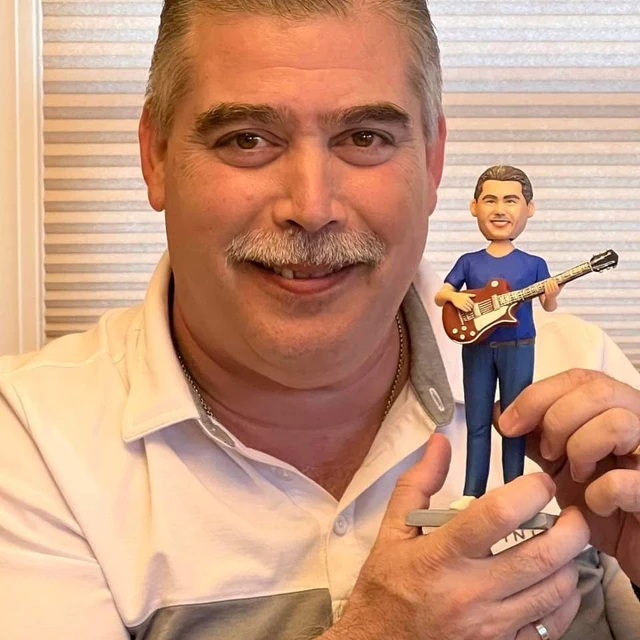 Fully Customizable Guitar Player Bobbleheads For Man
