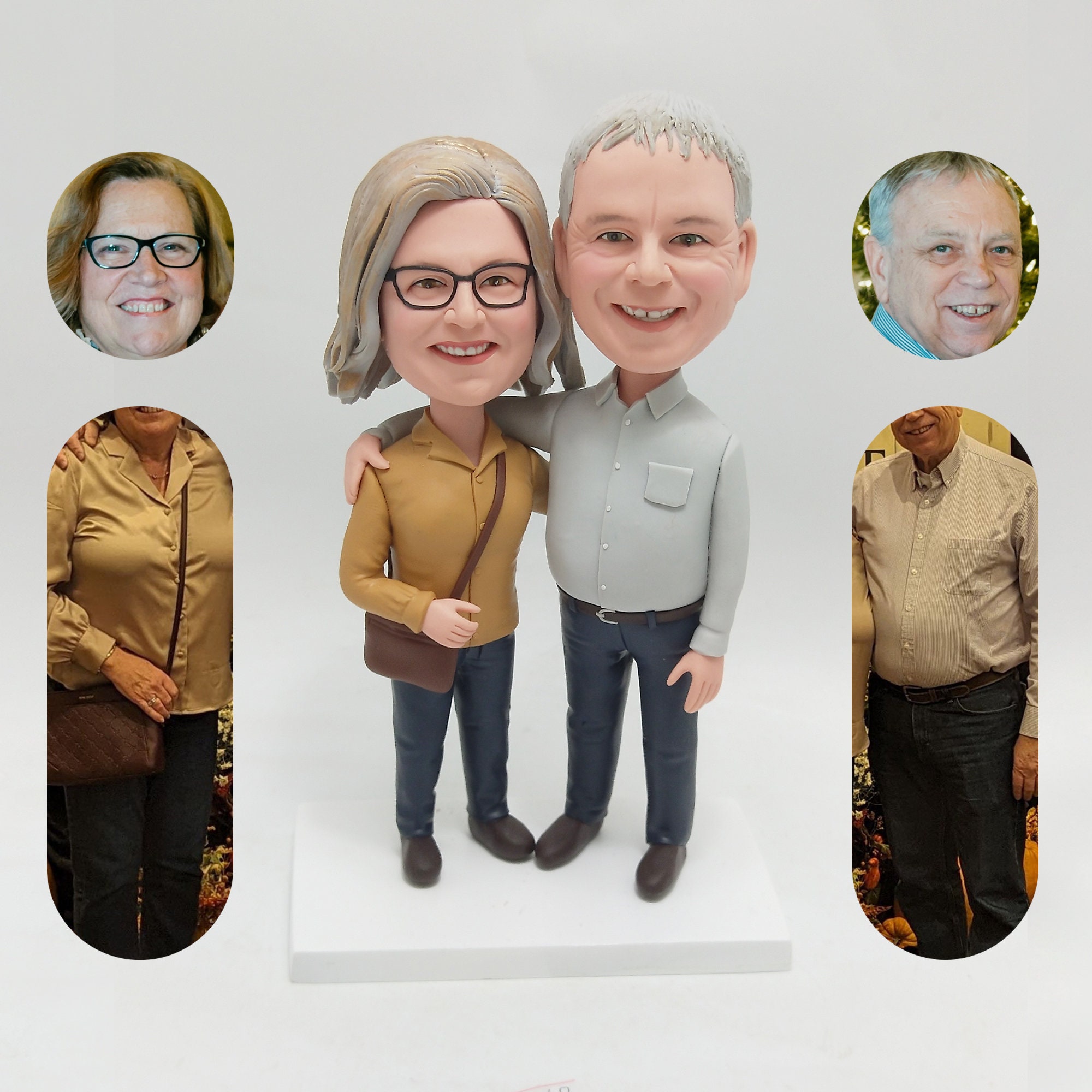 Fully Customizable Wedding Bobbleheads For Couple