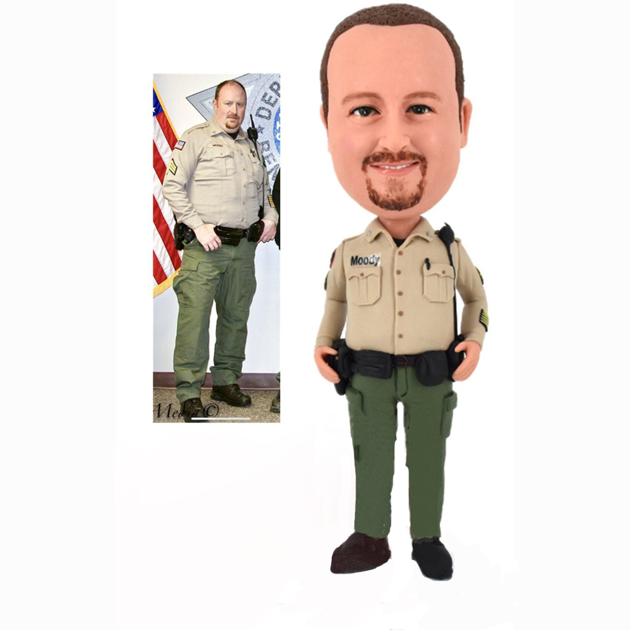 Policeman Bobbleheads For Father, Custom Bobbleheads Male | thepodmall