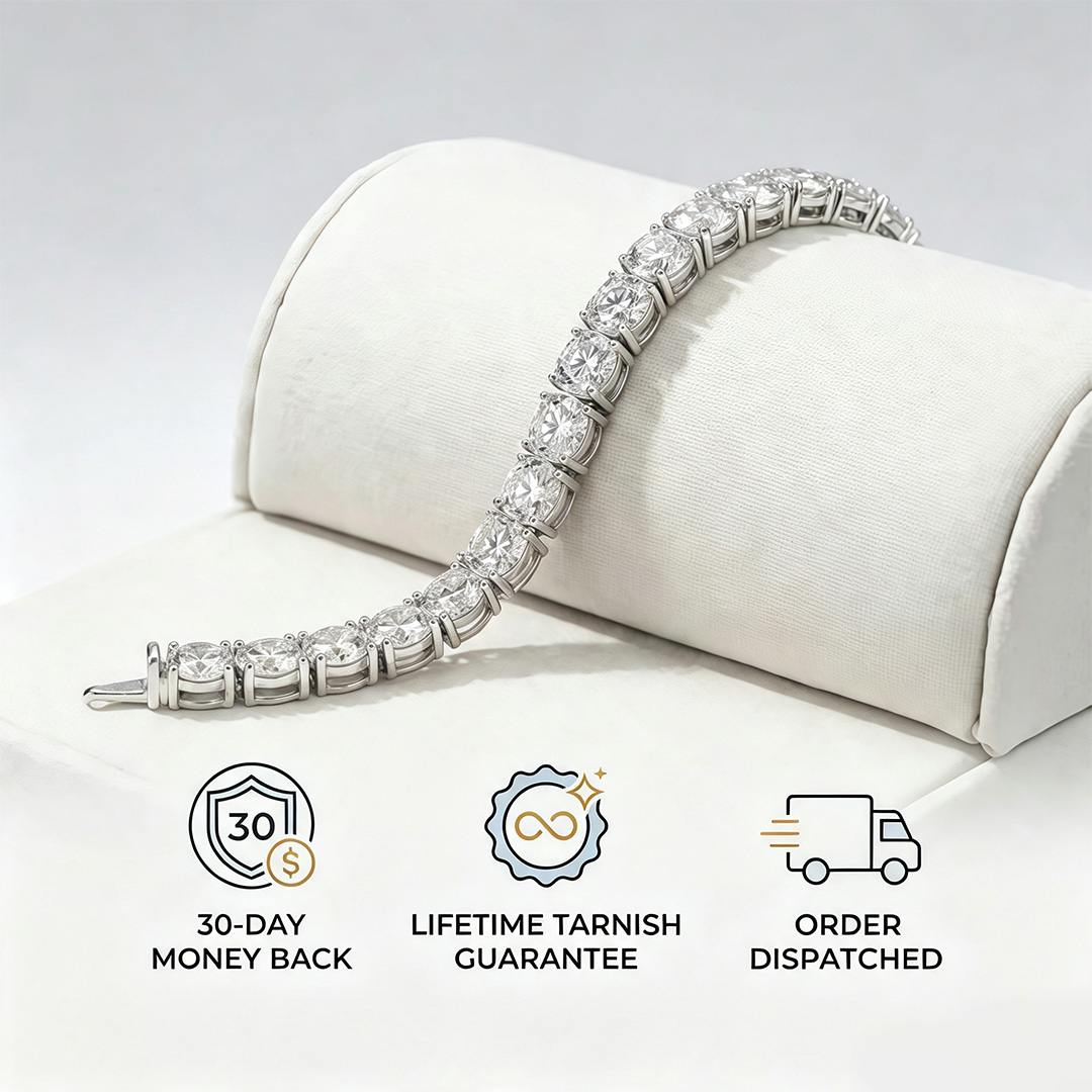Classic 4mm D-Color Moissanite Tennis Bracelet – 14K Gold Plated with Double Safety Clasp-Last Day Sale-90% OFF🔥