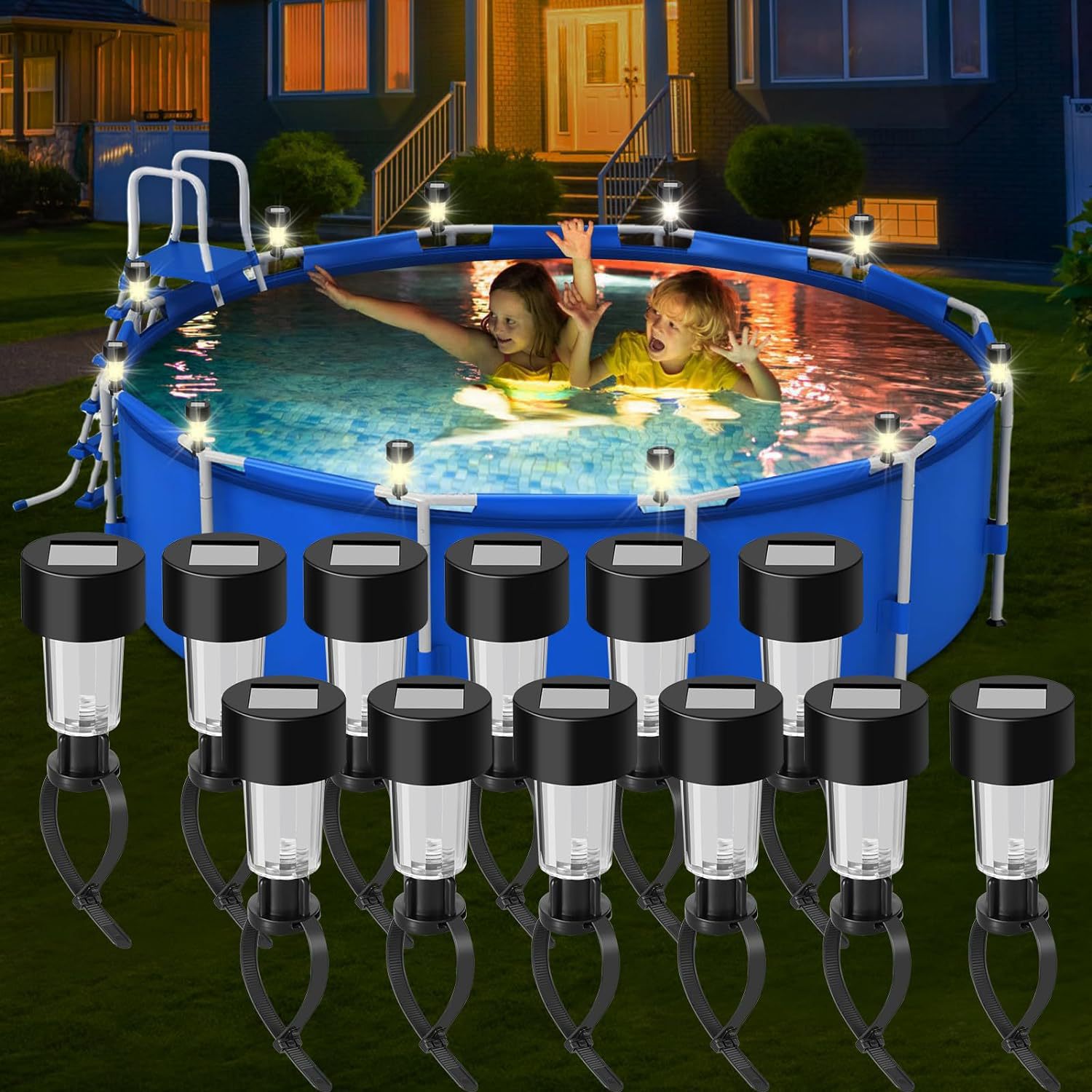 Solar-powered clamp-type outdoor ambient light fixture🌞