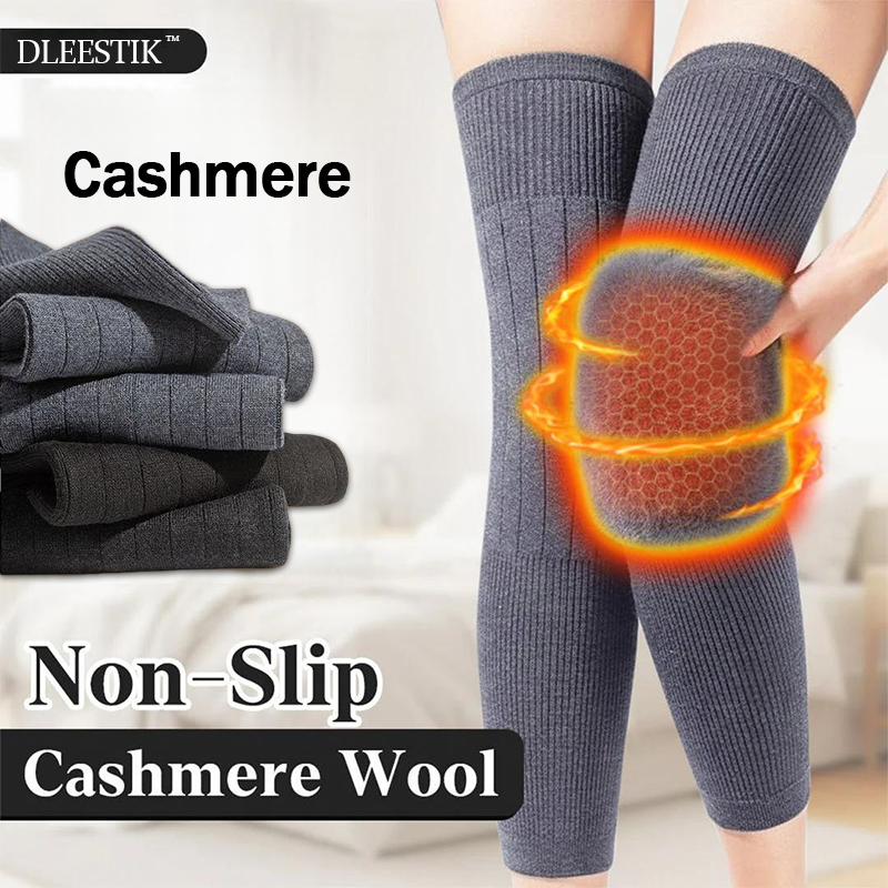 DLEESTIC Non-Slip Cashmere Wool Brace Leg Warmer