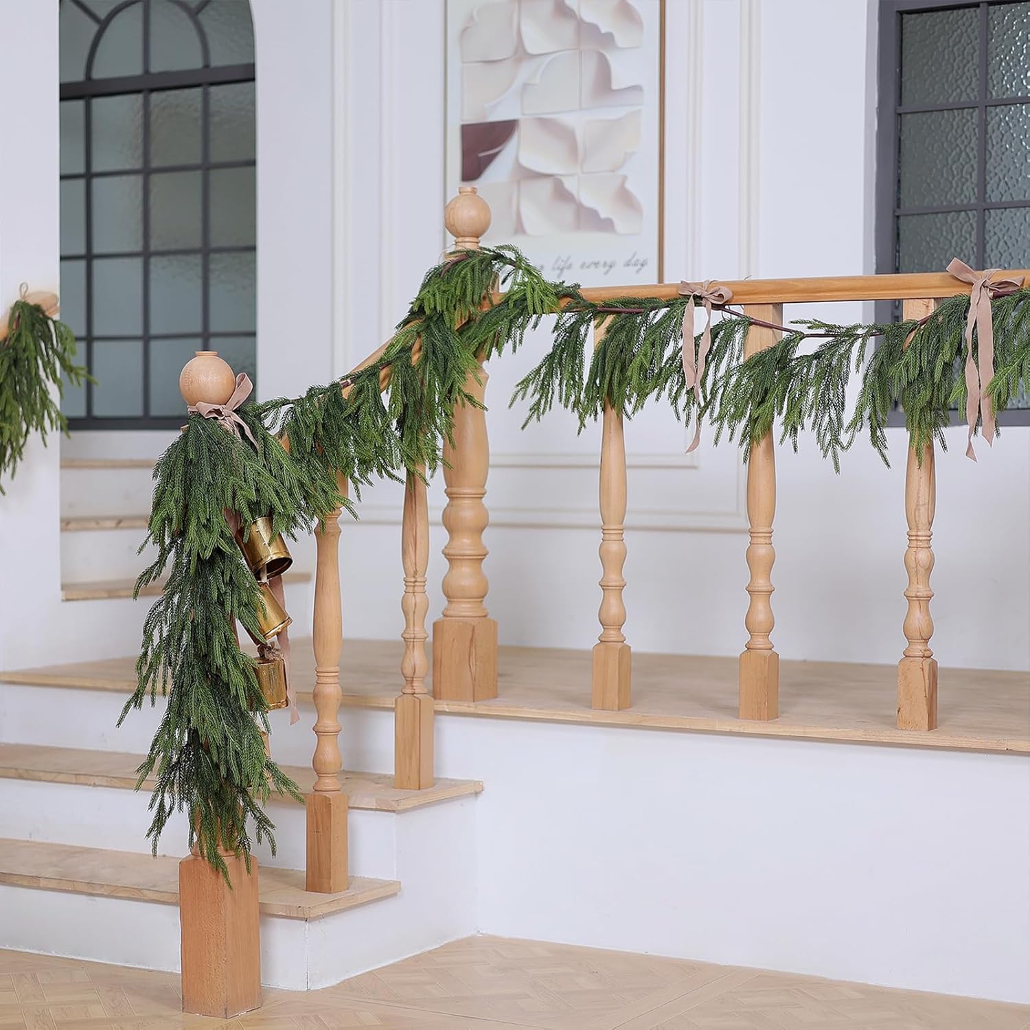 ✨Natural Christmas Greenery - Real Touch Norfolk Pine Garland